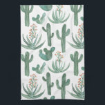Saguaro Cactus Desert Aloe Pattern Watercolor Tea Towel<br><div class="desc">Decorate your kitchen with this watercolor cacti towel. Makes a great housewarming or wedding gift! 
You can customise it and add text too.
Check my shop for lots more colours and patterns!</div>