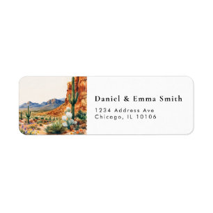 Saguaro Cactus Desert Return Address Label