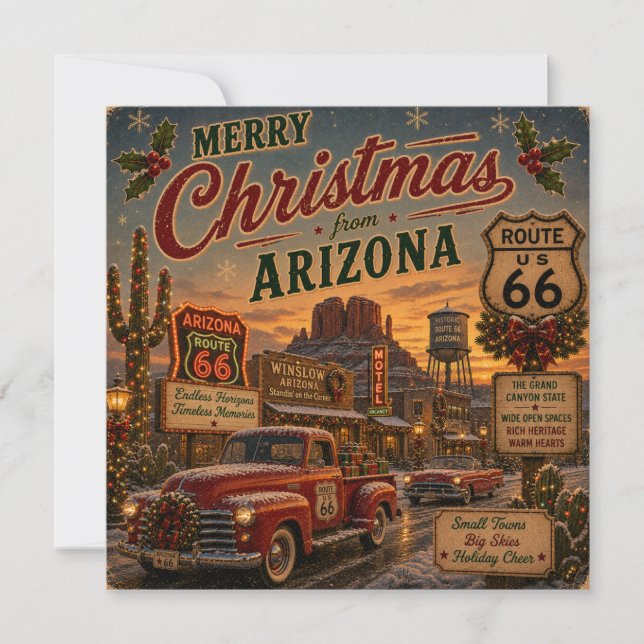 Saguaro Cactus Desert Western Holiday Note (Front)