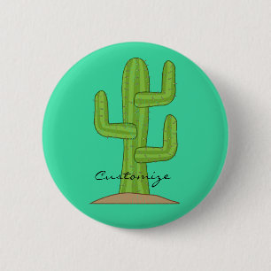Saguaro Cactus Thunder_Cove 6 Cm Round Badge
