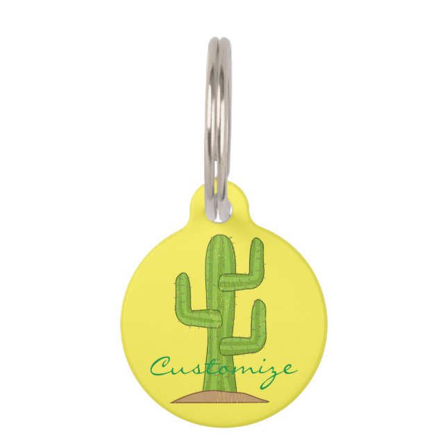 Saguaro Cactus Thunder_Cove Classic Pet Tag (Back)