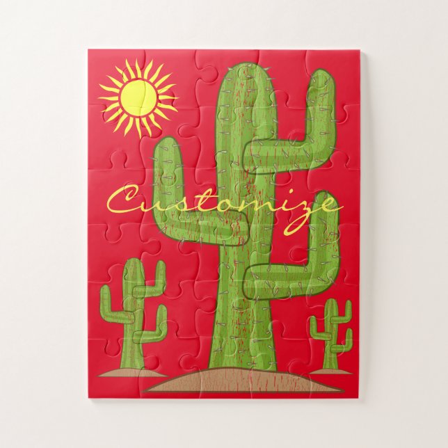 Saguaro Cactus Thunder_Cove Jigsaw Puzzle (Vertical)