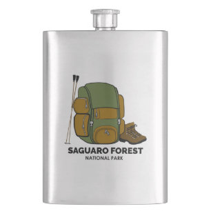 Saguaro Forest National Park Backpack Hip Flask