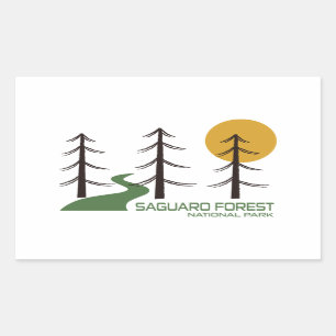 Saguaro Forest National Park Trail Rectangular Sticker