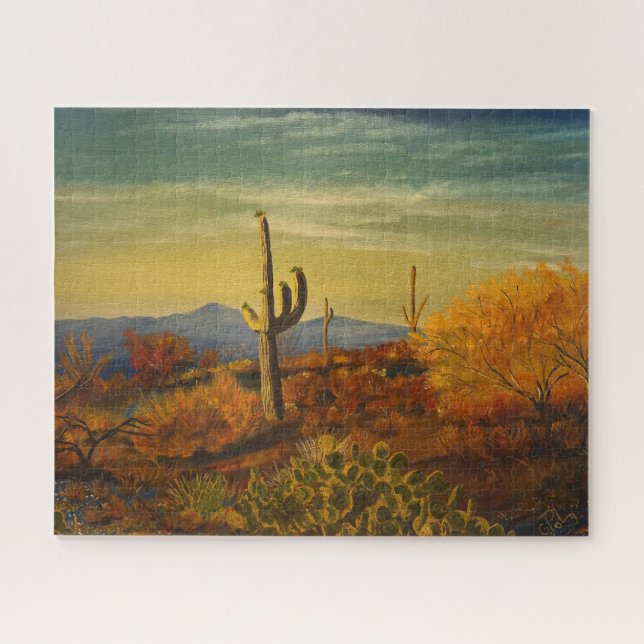 Saguaro in the Arizona Desert, by Gary Poling Jigsaw Puzzle (Horizontal)