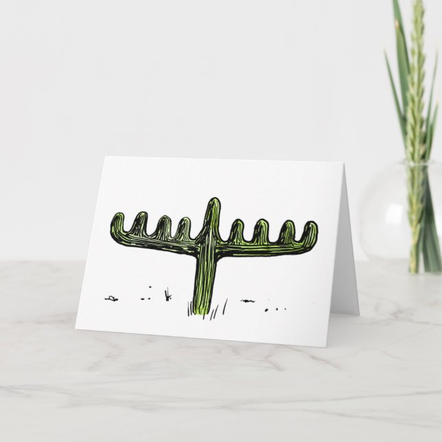 Saguaro Menorah Hanukkah Card (Front)