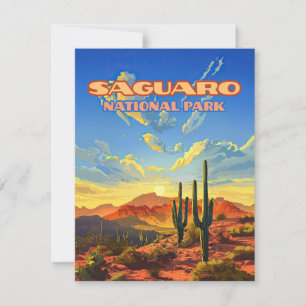 Saguaro National Park Arizona Desert Cactus Card