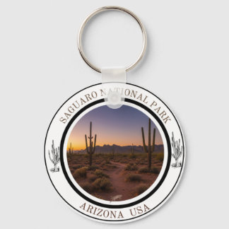 Saguaro National Park Arizona Desert Sunset Key Ring