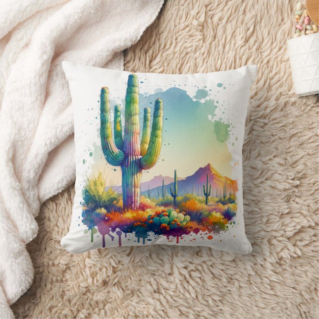 Saguaro National Park Arizona Giant Cactus  Cushion (Blanket)