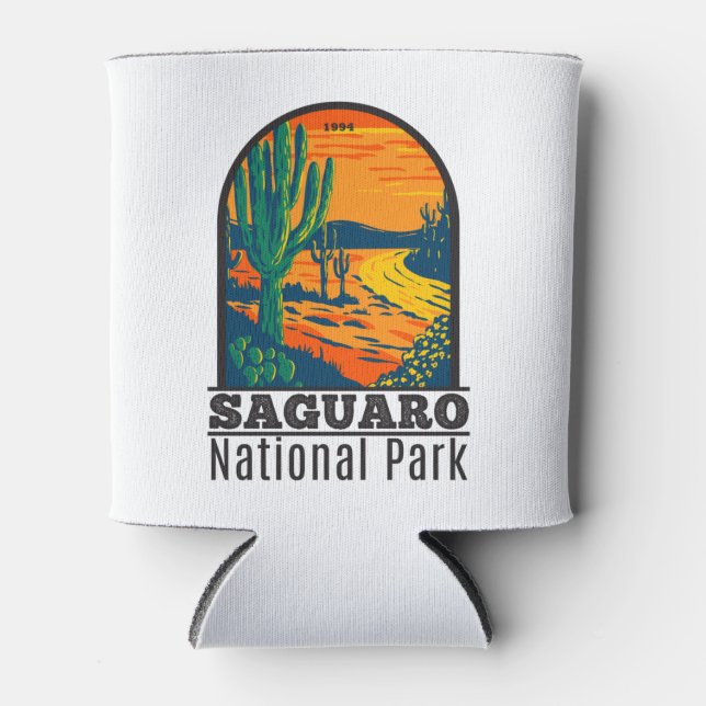 Saguaro National Park Arizona Vintage Can Cooler (Front)