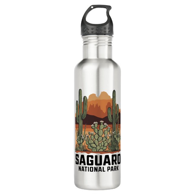 Saguaro National Park Cactus 710 Ml Water Bottle (Front)