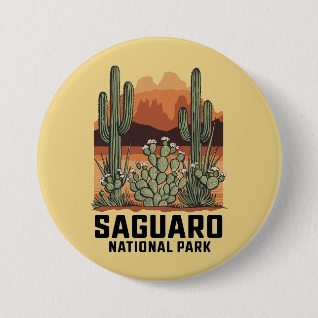 Saguaro National Park Cactus 7.5 Cm Round Badge (Front)