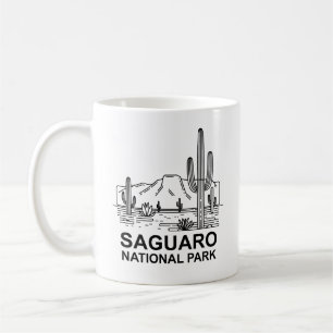 Saguaro National Park Minimal Line Art Coffee Mug