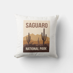 Saguaro National Park Minimal Travel Art Cushion