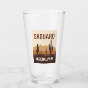 Saguaro National Park Minimal Travel Art Glass