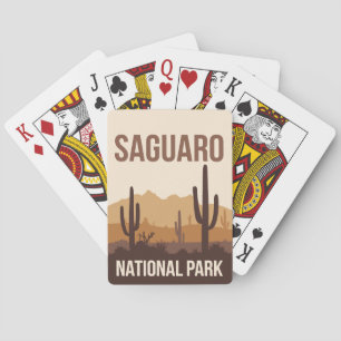 Saguaro National Park Minimal Travel Art Playing Cards