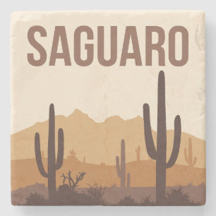 Saguaro National Park Minimal Travel Art Stone Coaster