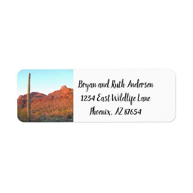 Saguaro National park Return Address Label (Front)