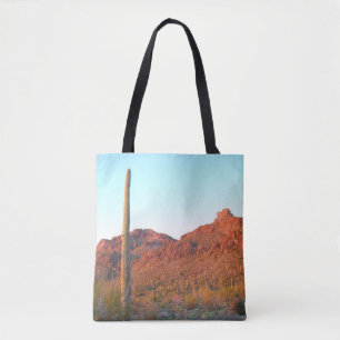 Saguaro National park sunset Tote Bag