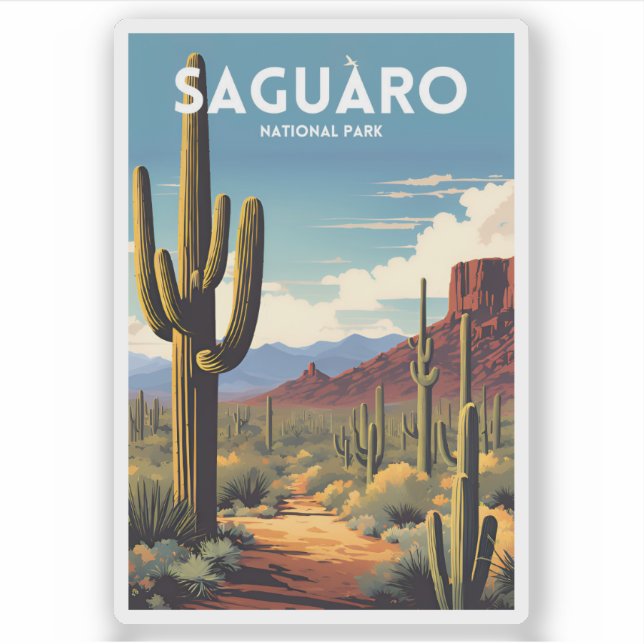 Saguaro National Park Traditional Travel Poster (Front)