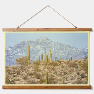 Saguaro National Park With Mountain Hanging Tapestry