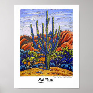 "Saguaro Near Romero Ruins" Poster