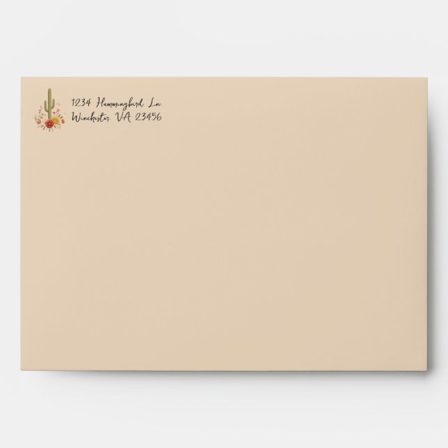 Saguaro & Sage Envelope (Front)