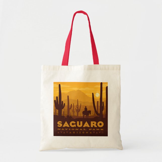 Saguaro Square National Park | Arizona Tote Bag (Front)