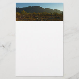 Saguaro Sunrise at Saguaro National Park Stationery