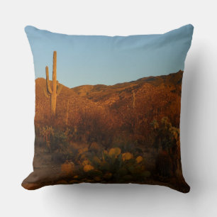 Saguaro Sunset I Arizona Desert Landscape Cushion