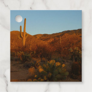 Saguaro Sunset I Arizona Desert Landscape Favour Tags