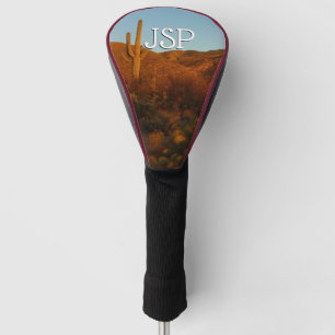Saguaro Sunset I Arizona Desert Landscape Golf Head Cover