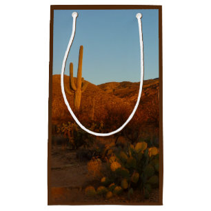 Saguaro Sunset I Arizona Desert Landscape Small Gift Bag