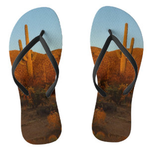 Saguaro Sunset I Arizona Desert Landscape Thongs