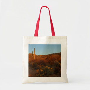 Saguaro Sunset I Arizona Desert Landscape Tote Bag