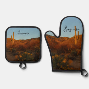 Saguaro Sunset I Oven Mitt & Pot Holder Set