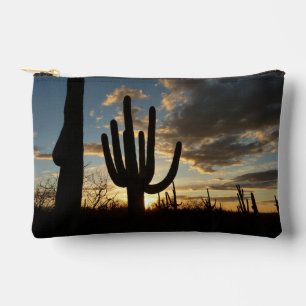 Saguaro Sunset II Arizona Desert Landscape Accessory Pouch
