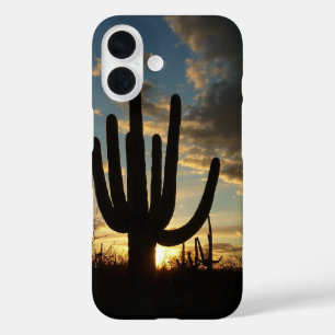 Saguaro Sunset II Arizona Desert Landscape iPhone 16 Case