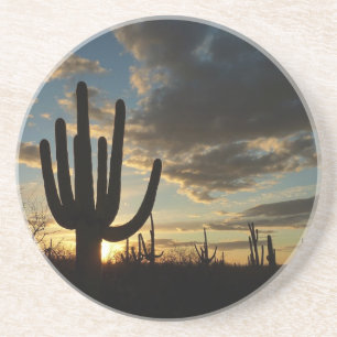 Saguaro Sunset II Arizona Desert Landscape Coaster
