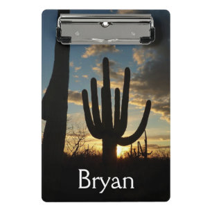 Saguaro Sunset II Arizona Desert Landscape Mini Clipboard