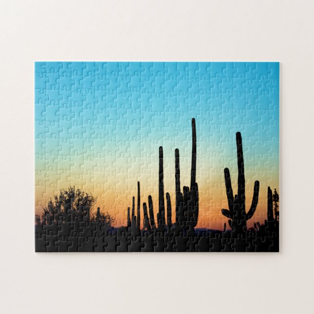 Saguaro Sunset Jigsaw Puzzle (Horizontal)