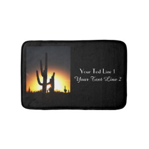 Saguaro Sunset Personalised Bath Mat