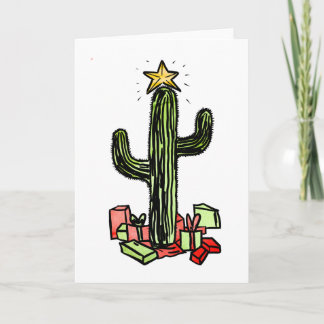 Saguaro Tree Christmas Card