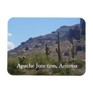 Saguaros and Mountains Magnet