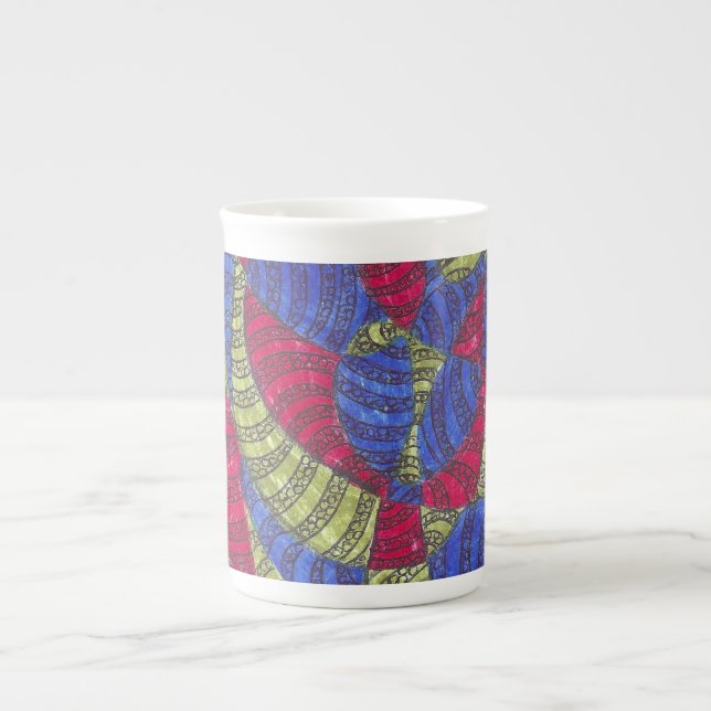 Sahar | Colorful Abstract Hand-Drawn Pattern Mug (Front)