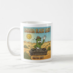 Sahara Black Light DJ Cactus Cartoon Coffee Mug