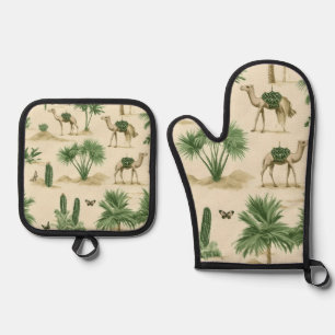 "Sahara Camel Kitchen Set" Oven Mitt & Pot Holder Set