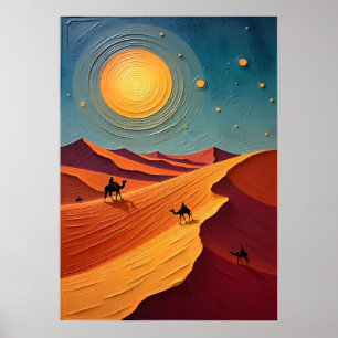 Sahara Desert – Endless Dunes of Gold Poster