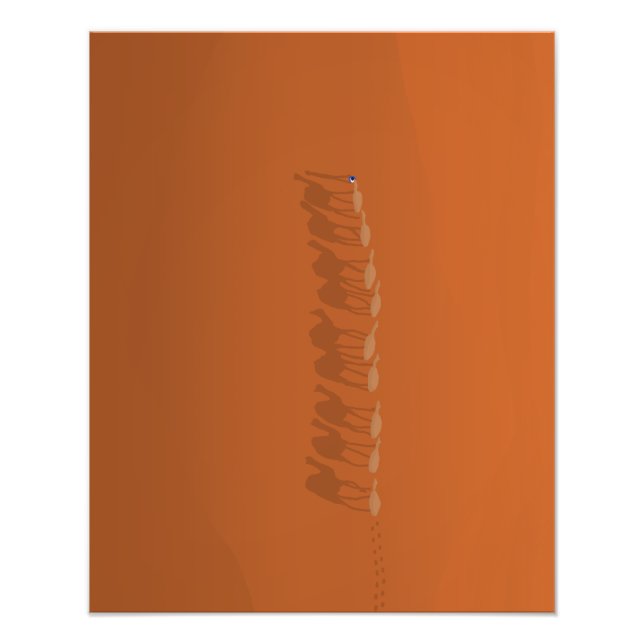 Sahara Desert Morocco | Aerial Illustration Photo Print (Front)