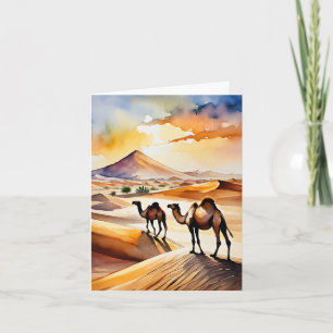 Sahara Desert Watercolor Stationery Card
